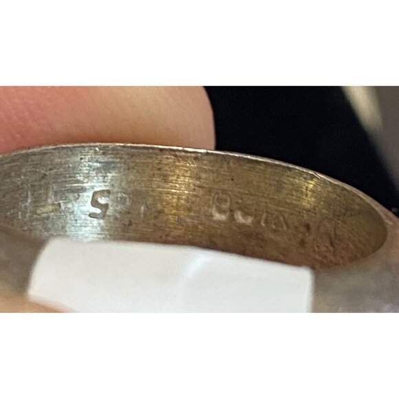 Ring Size 7 Mexico Brass Gold Sterling Silver 925 Women - Picture 4 of 6